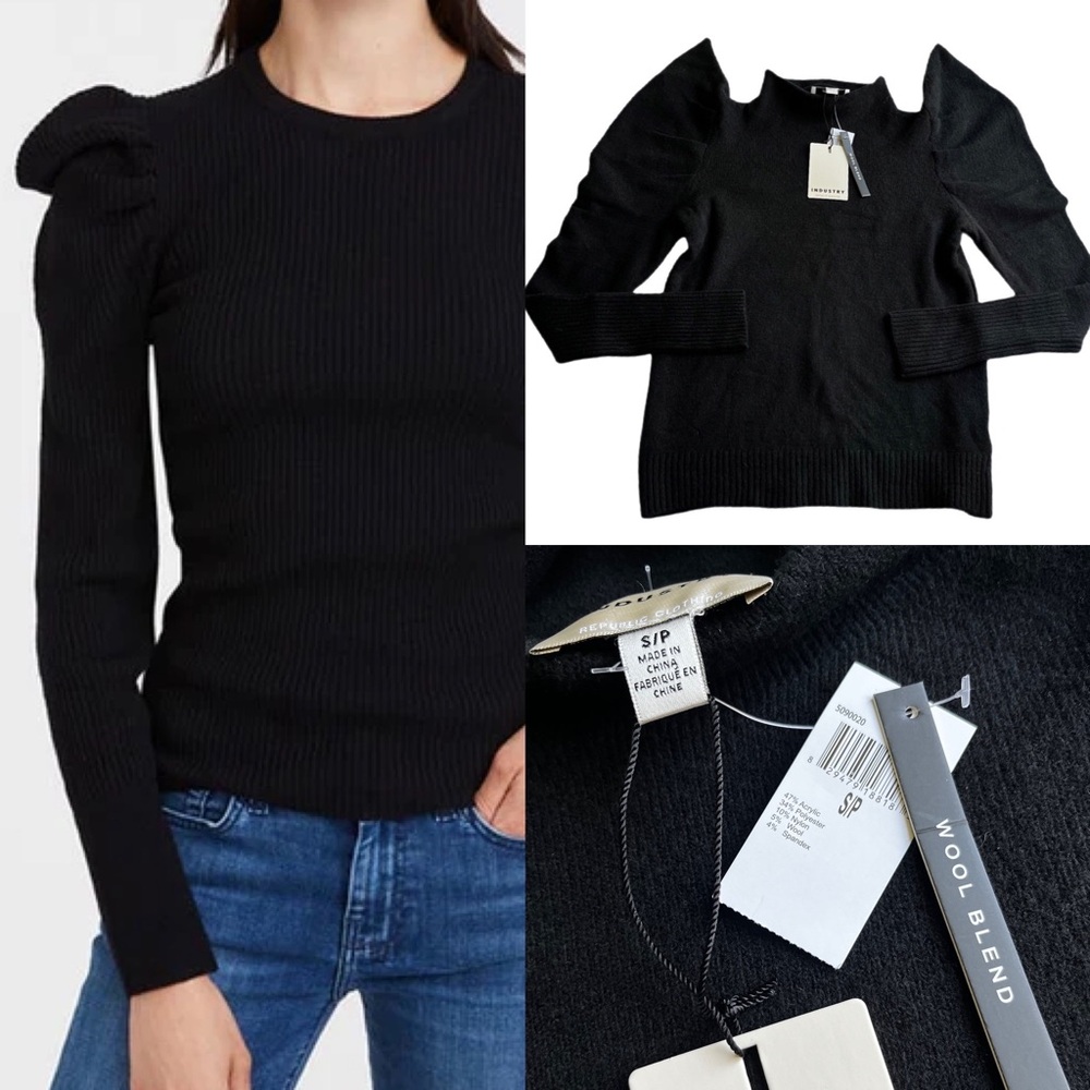 Industry‎ Republic Contemporary Wool Blend Butterfly Sleeve Modern Sweater
